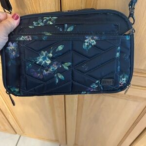 Lug Bouquet Blue Floral Crossbody Bag..